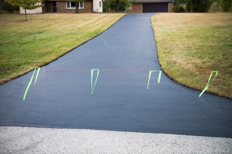 Asphalt Garage Pad with Edging